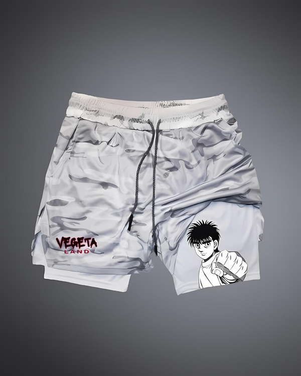 "Hajime no Ippo" Performance Shorts - White Camo